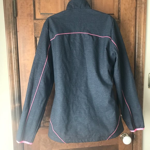 FILA Charcoal Gray w/Pink Trim Breast Cancer Awareness Zip-Up Jacket Large - Picture 9 of 14